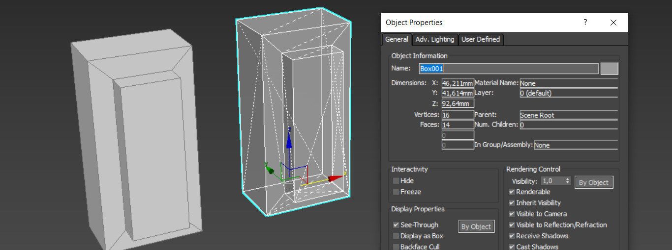 Основные свойства объектов. Object Properties в 3ds Max