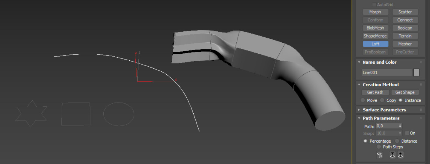 Сплайновое моделирование инструментом Loft в 3ds Max