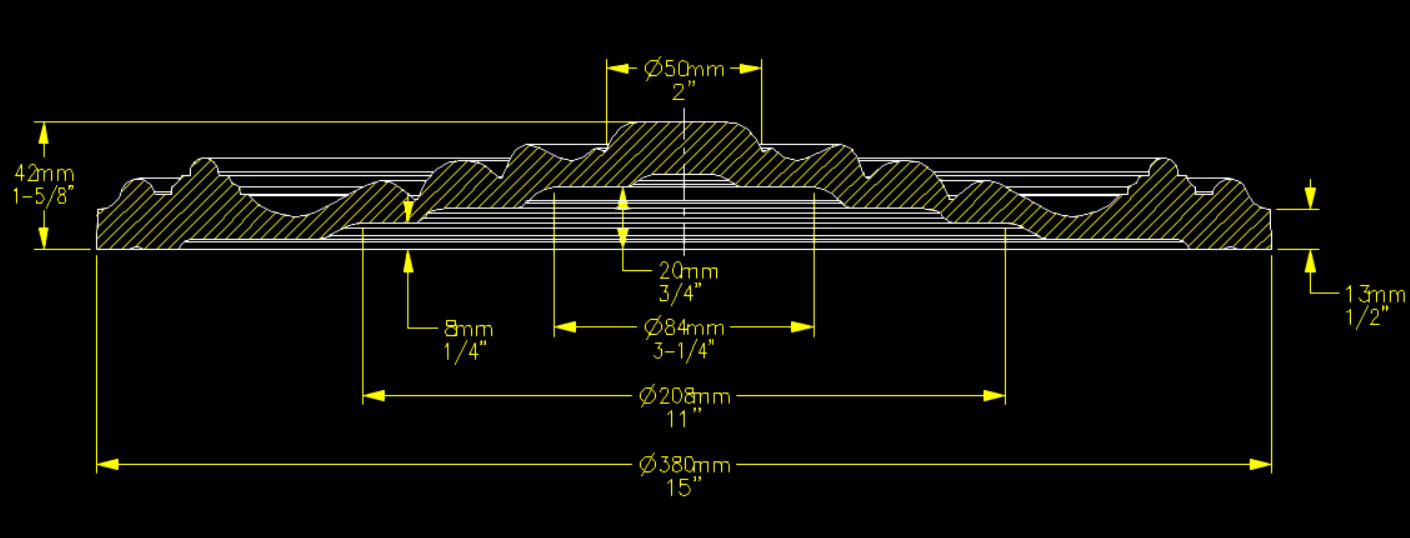 Лепнина в autocad в формате 2d dwg