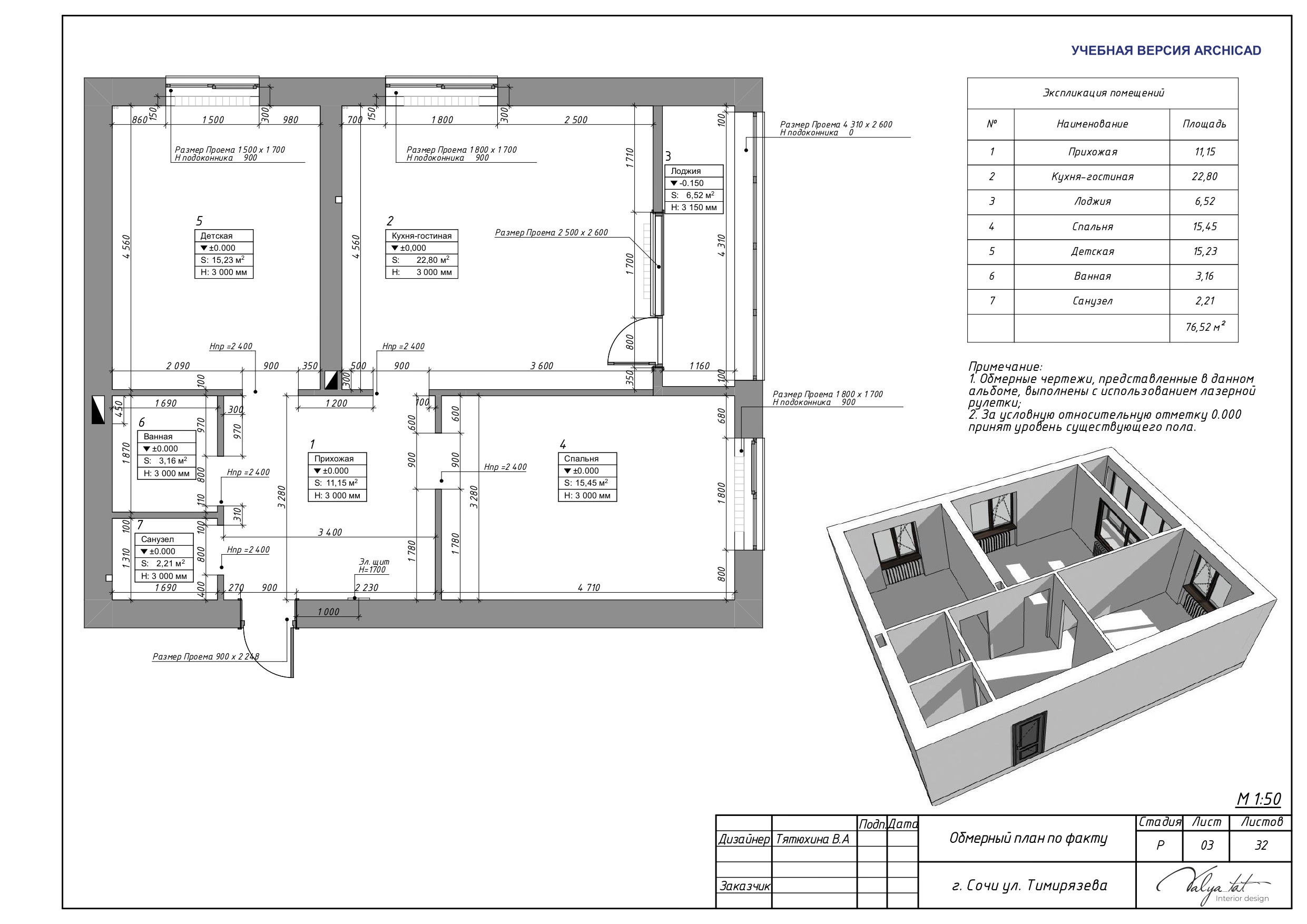 Проект archicad квартиры